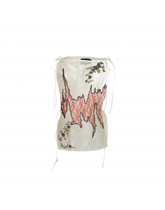 Celestial Embroidered Mesh Top