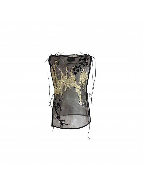 Celestial Embroidered Mesh Top