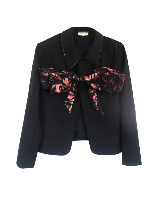 JACQUARD BOW LADIES BLAZER